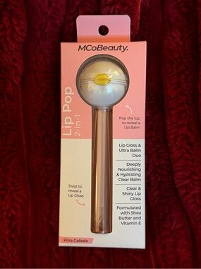 Lip Pop 2-in-1 Pina Colada Clear & Gloss Lip Balm - Pink